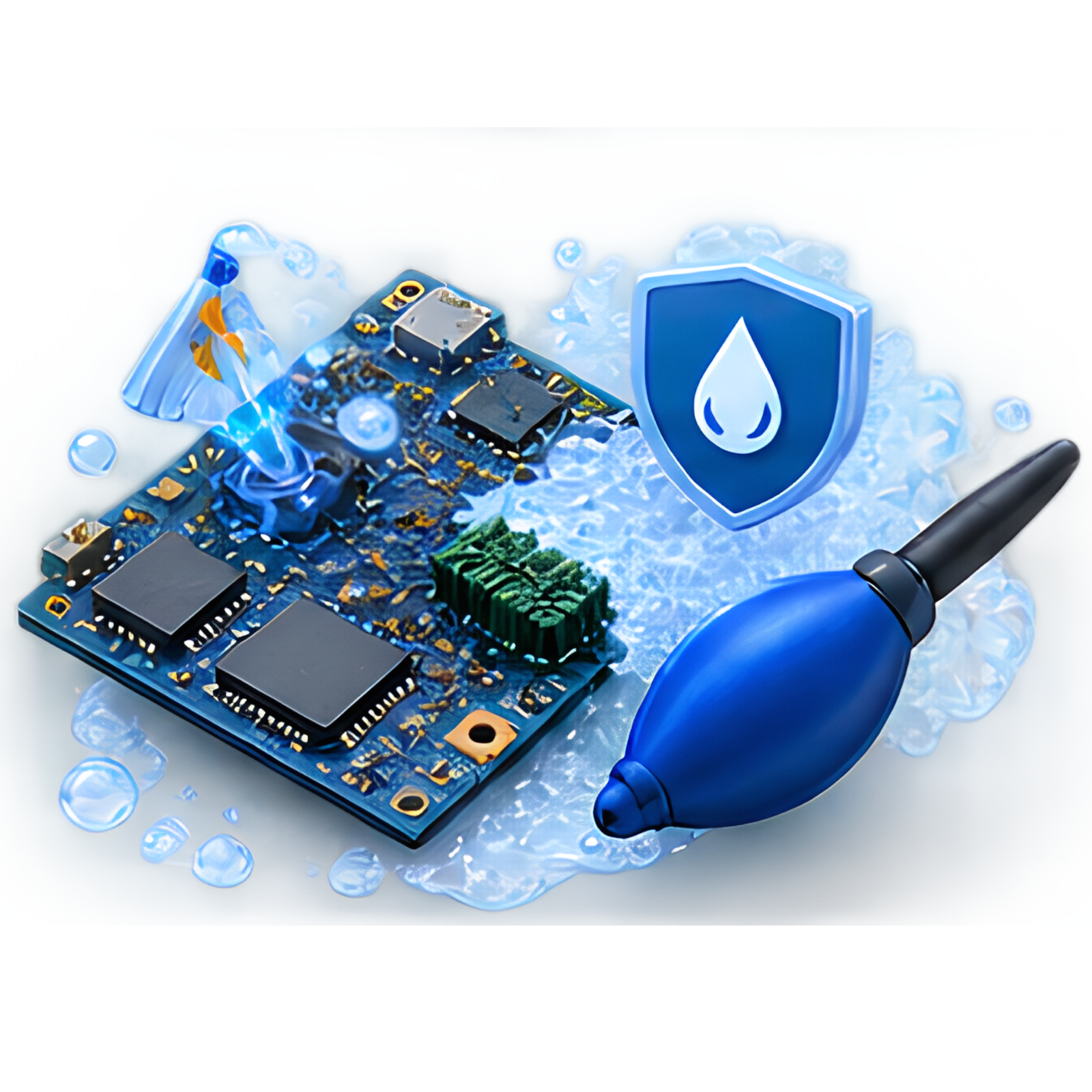 Liquid-Damaged Motherboard